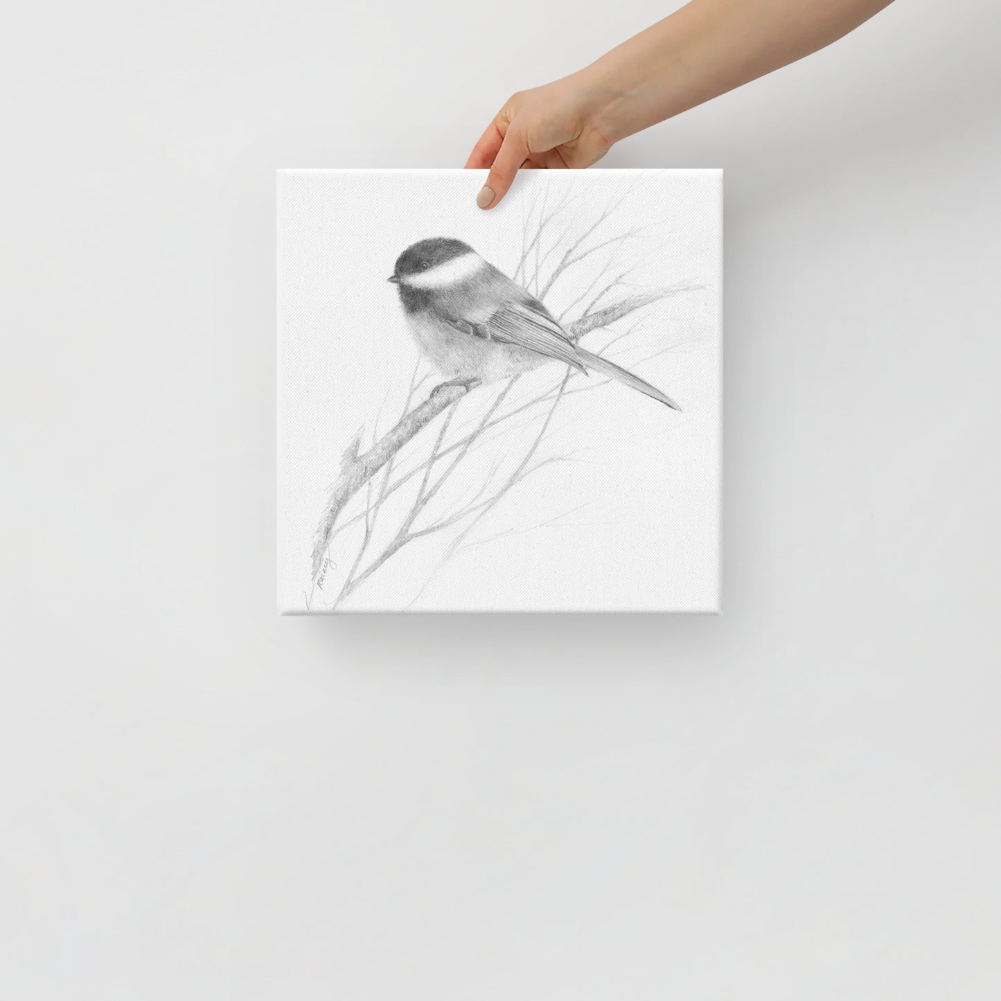 "My Little Chickadee" Canvas Print