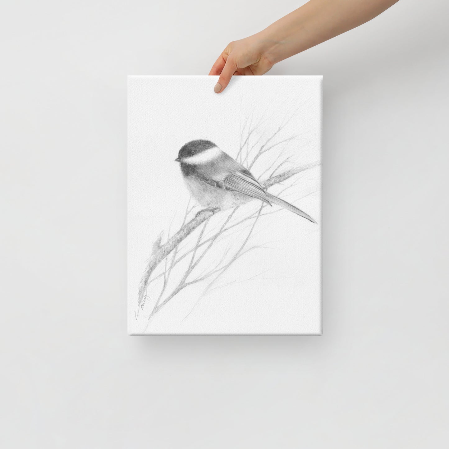 "My Little Chickadee" Canvas Print