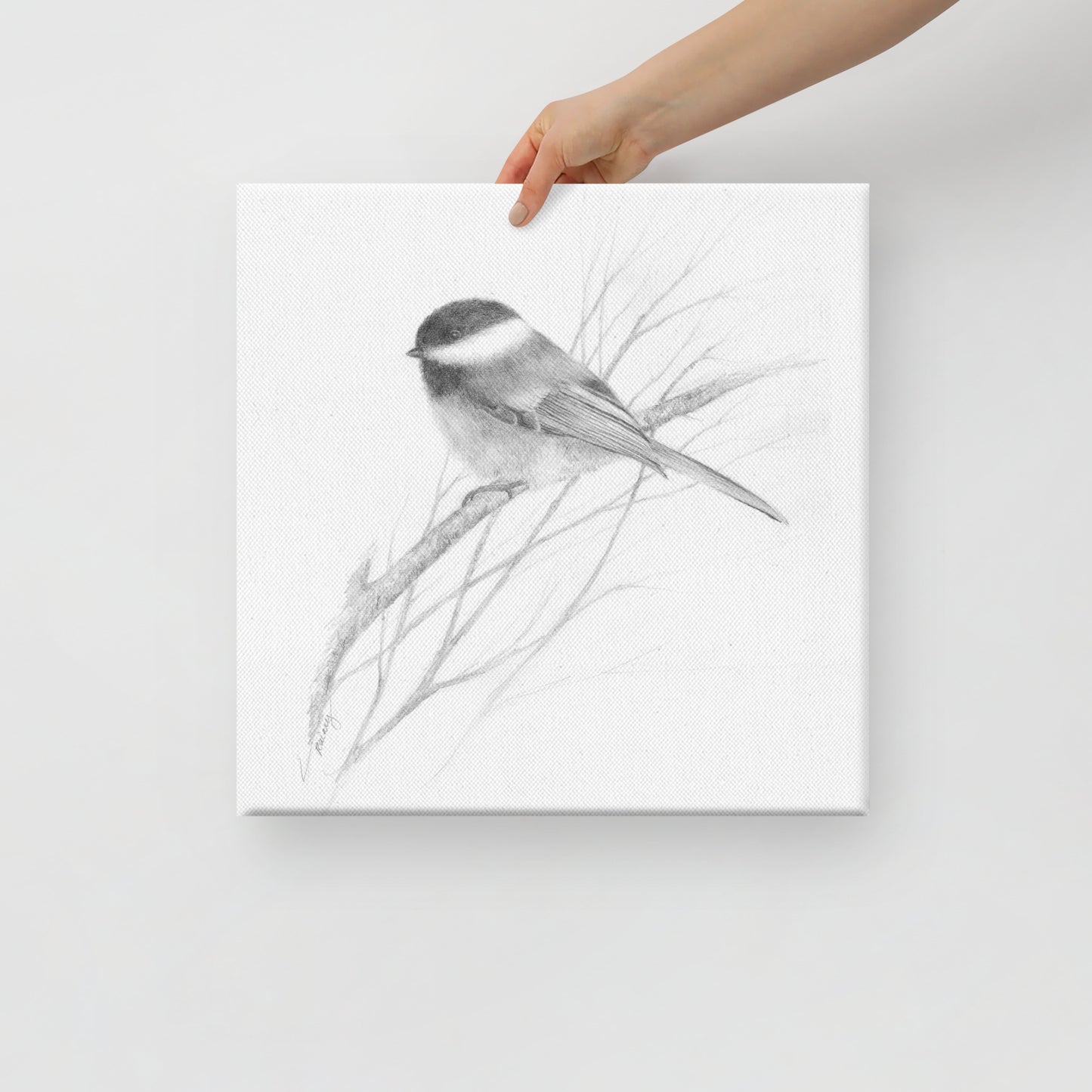 "My Little Chickadee" Canvas Print