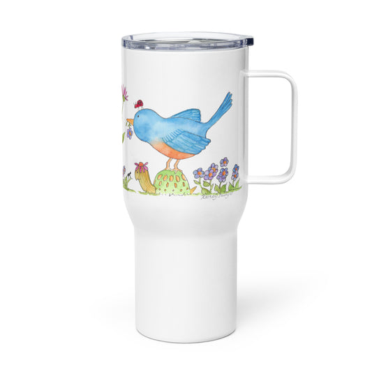 "Flowers for a Friend" Travel Mug / Design by Rainey Dewey