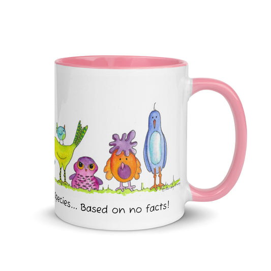 "Unofficial Unscientific Extinct Bird Species... Based on no facts!" Coffee or Tea Mug with Color Inside